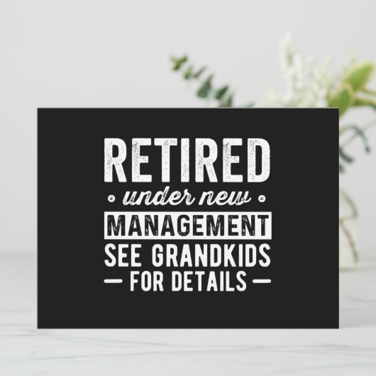 Ruhestand unter der neuen Leitung siehe Großkinder Ankündigung (Stehend Vorderseite)