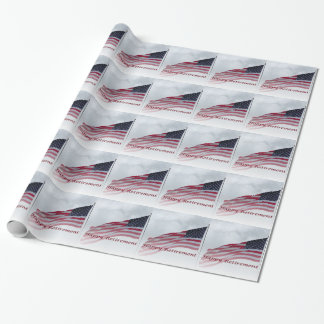 Ruhestand USA-Flaggen-Packpapier Geschenkpapier