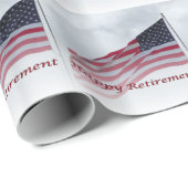 Ruhestand USA-Flaggen-Packpapier Geschenkpapier (Rolleneckpunkt)