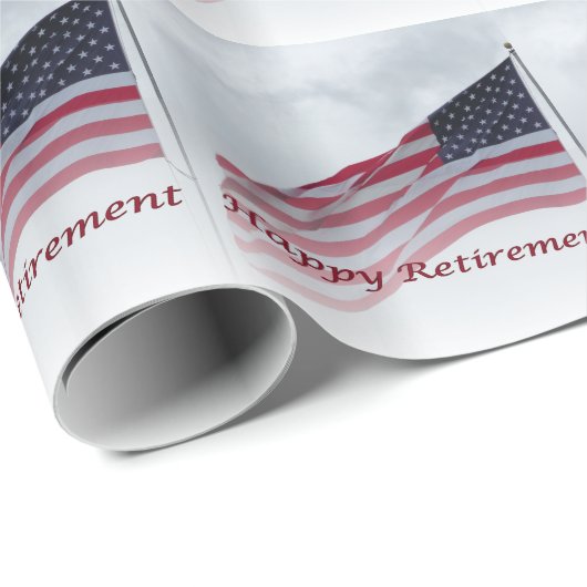 Ruhestand USA-Flaggen-Packpapier Geschenkpapier (Rolleneckpunkt)