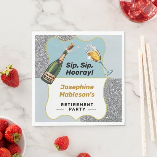 Ruhestand verlassend Party Serviette (Beispiel)