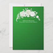 Ruhestand Weibliches Party Vintage Weiße Rosengren Einladung (Rückseite)