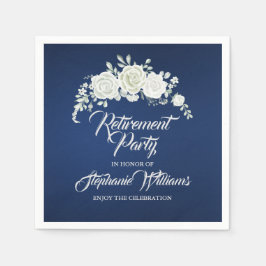 Ruhestand Weibliches Party Vintage Weiße Rosengren Serviette