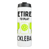 Ruhestand zum Pickleball Thermosbecher (Vorderseite)