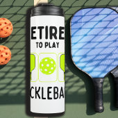 Ruhestand zum Pickleball Thermosbecher