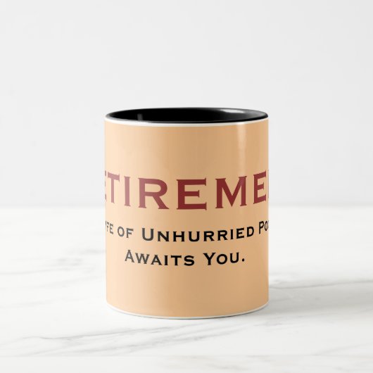 RUHESTAND ZWEIFARBIGE TASSE (Mittel)