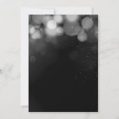 Ruhestandard Party Einladung Silver Glitzer (Rückseite)