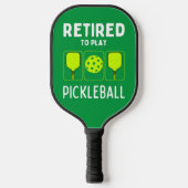 Ruheständig spielen Pickleball Paddle und Ball (Vorderseite)