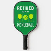Ruheständig spielen Pickleball Paddle und Ball (Rückseite)