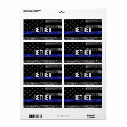 Ruheständige Polizeiflagge (Vorne)