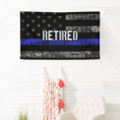 Ruheständige Polizeiflagge Banner (Insitu)