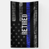 Ruheständige Polizeiflagge Banner (Vertikal)