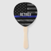 Ruheständige Polizeiflagge Fächer (Rückseite)