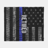 Ruheständige Polizeiflagge Fleecedecke (Vorderseite (Horizontal))