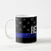 Ruheständige Polizeiflagge Kaffeetasse (Links)