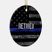 Ruheständige Polizeiflagge Keramik Ornament (Rechts)