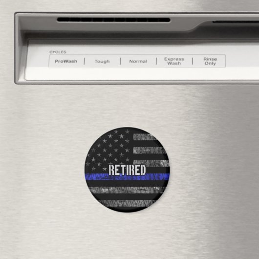 Ruheständige Polizeiflagge Magnet (In Situ (Geschirrspüler))