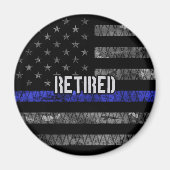 Ruheständige Polizeiflagge Magnet (Vorne)