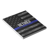 Ruheständige Polizeiflagge Notizblock (angewinkelt)