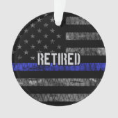 Ruheständige Polizeiflagge Ornament (Vorderseite)