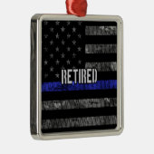 Ruheständige Polizeiflagge Ornament Aus Metall (Rechts)