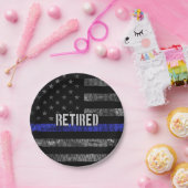 Ruheständige Polizeiflagge Pappteller (Party)