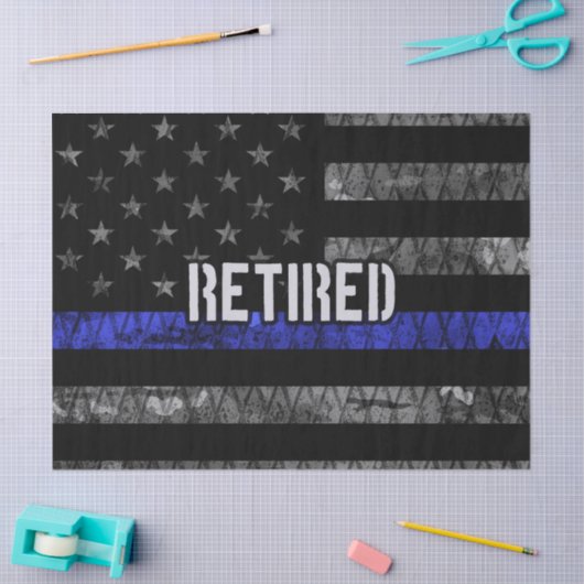 Ruheständige Polizeiflagge Seidenpapier (Basteln)