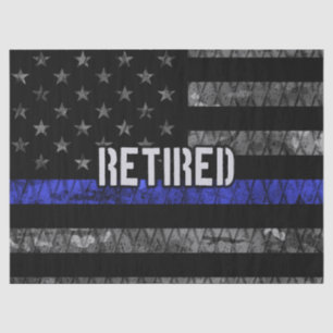 Ruheständige Polizeiflagge Seidenpapier