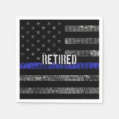 Ruheständige Polizeiflagge Serviette (Vorderseite)