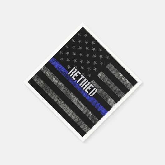 Ruheständige Polizeiflagge Serviette (Ecke)