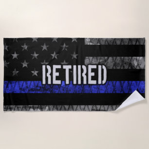 Ruheständige Polizeiflagge Strandtuch