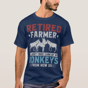 Ruheständiger Bauer Donkey Lover Farm Animal Retir T-Shirt