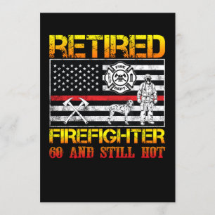 Ruheständiger Feuerwehrmann 60. Geburtstag Thin Re Einladung