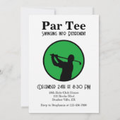 Ruheständiger Golf Player in Rente schwingen Einladung (Rückseite)