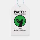 Ruheständiger Golf Player in Rente schwingen Geschenkanhänger (Rückseite)