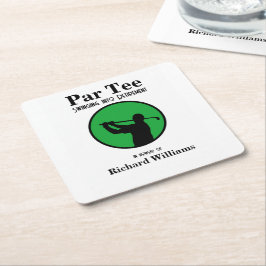 Ruheständiger Golf Player in Rente schwingen Rechteckiger Pappuntersetzer