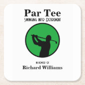 Ruheständiger Golf Player in Rente schwingen Rechteckiger Pappuntersetzer (Vorderseite)