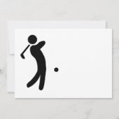 Ruheständiger Golf-Player in Ruhestand Einladung (Rückseite)