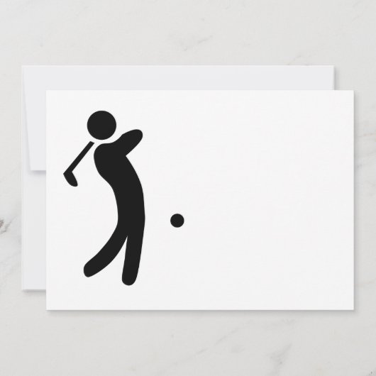 Ruheständiger Golf-Player in Ruhestand Einladung (Rückseite)