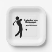 Ruheständiger Golf-Player in Ruhestand Pappteller (Vorderseite)