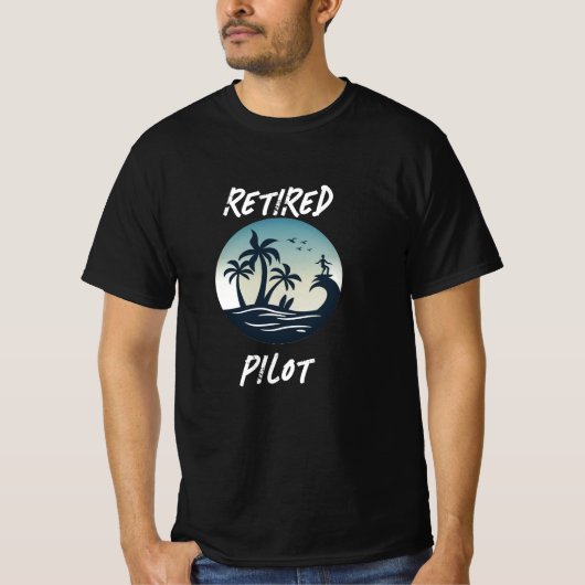 Ruheständiger Pilot Surfrennen Geschenkidee T - Sh T-Shirt (Vorderseite)