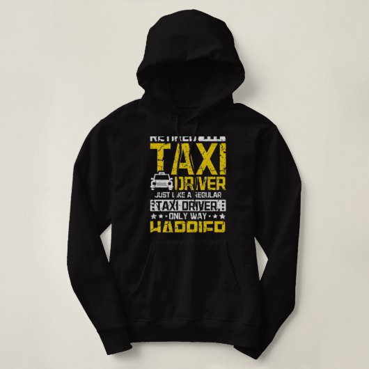 Ruheständiger Taxifahrer Hoodie (Design vorne)