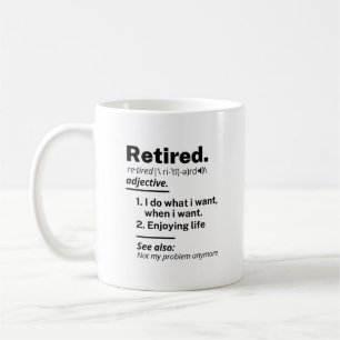 Ruheständiges Definition-Substantiv, Funny Retirem Kaffeetasse