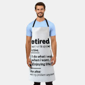 Ruheständiges Definition-Substantiv, Funny Retirem Schürze (Getragen)