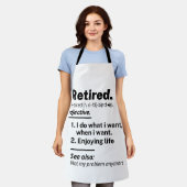 Ruheständiges Definition-Substantiv, Funny Retirem Schürze (Getragen)