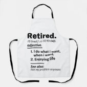 Ruheständiges Definition-Substantiv, Funny Retirem Schürze (Vorderseite)