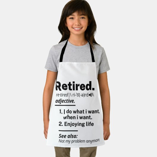 Ruheständiges Definition-Substantiv, Funny Retirem Schürze (Insitu)