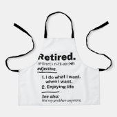 Ruheständiges Definition-Substantiv, Funny Retirem Schürze (Vorderseite)