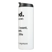 Ruheständiges Definition-Substantiv, Funny Retirem Thermosbecher (Nach rechts gedreht)