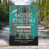 Ruheständiges Gone Fishing Aquamarin Outdoor Ruhes Einladung